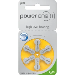 Widex branded power one hearing aid battery size 10 yellow