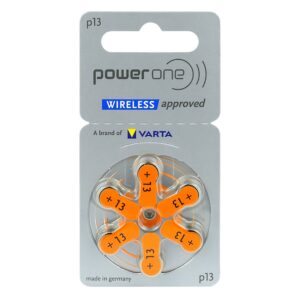 power one hearing aid battery size 13 orange