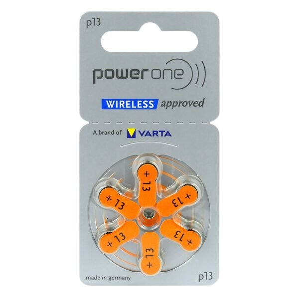 power one hearing aid battery size 13 orange