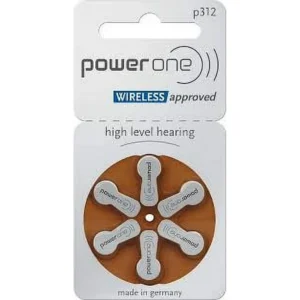 power one hearing aid battery size 312 brown